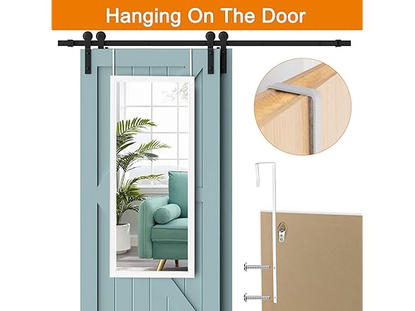NeuType Over The Door Full Length Mirror
