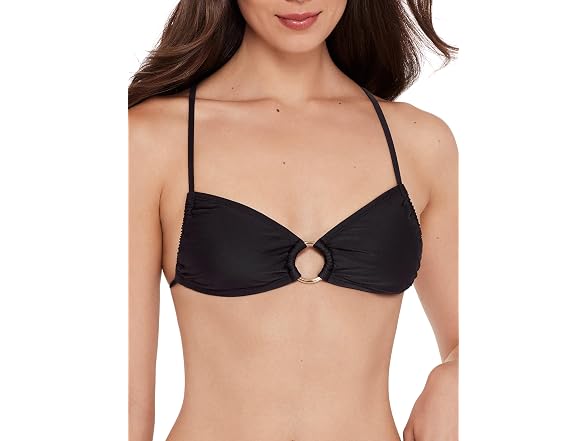 Steve Madden Women X-back Ring Front Swim Top