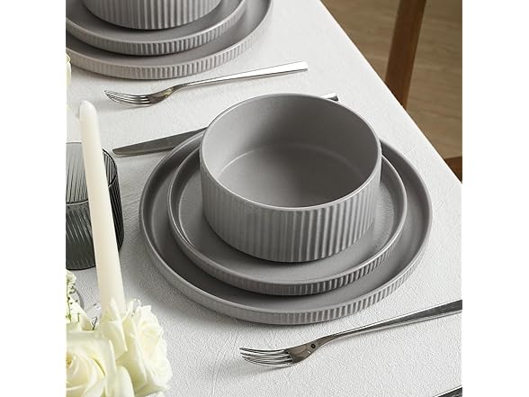 Stone Lain Haven Stoneware 12-Piece Dinnerware