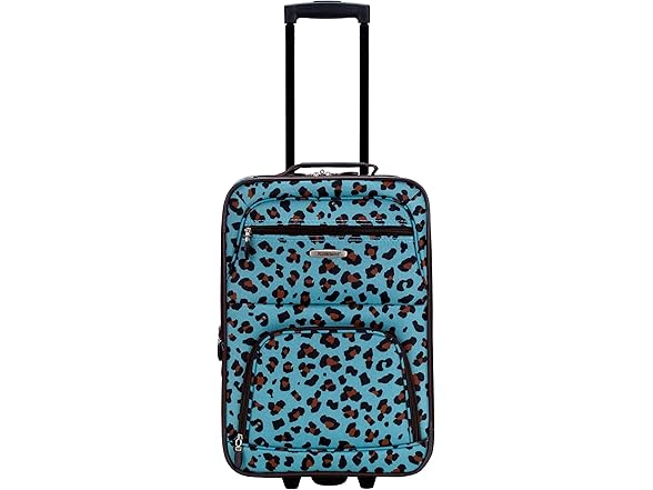 Rockland 4Pc Softside Blue Leopard Luggage Set