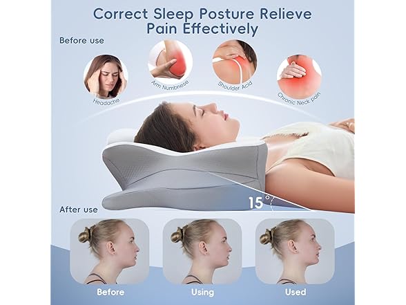 Cervical Neck Pillow White