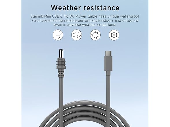 Gtaywell Starlink Mini USB-C to DC Power Cable