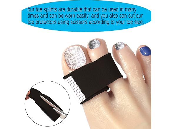 Reppkyh 20 Pieces Fabric Broken Toe Wrap