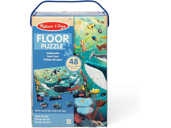 Melissa & Doug Underwater Jumbo Floor Puzzle, 48-Piece