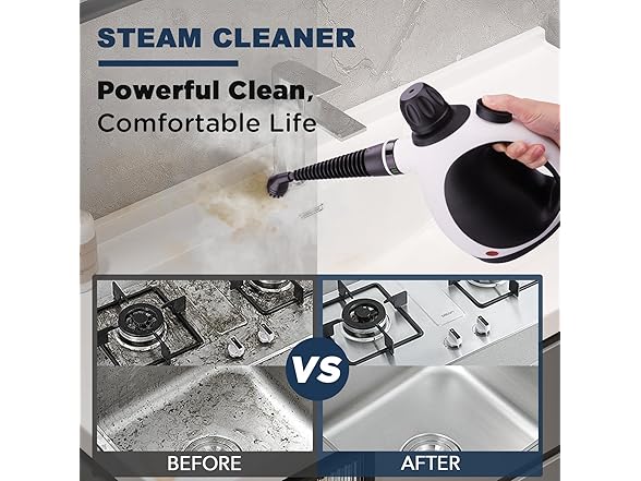 Handheld Steam Cleaner w/ 10 Accessories
