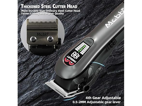 MCBB Dog Clippers - Low Noise, 5-Mode
