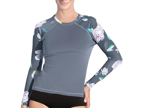 Kanu Surf Women's LS UPF50 Rash Top Char (XL)