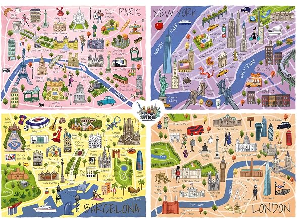 TEAMPUZZLE: City Trip – 1000pc Jigsaw Puzzle