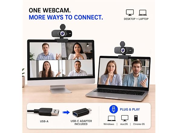 AEICIK 1080P Webcam Privacy Cover USB-C