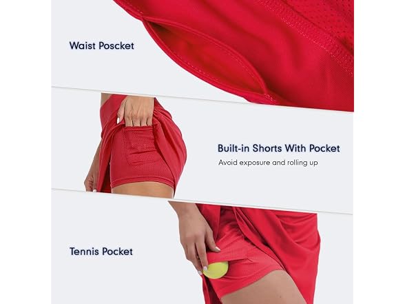 Zealotpower Women (L) Tennis Skorts Golf Skirts