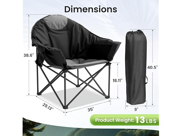 Suptinwear Oversized Moon Saucer Chair 500LBS