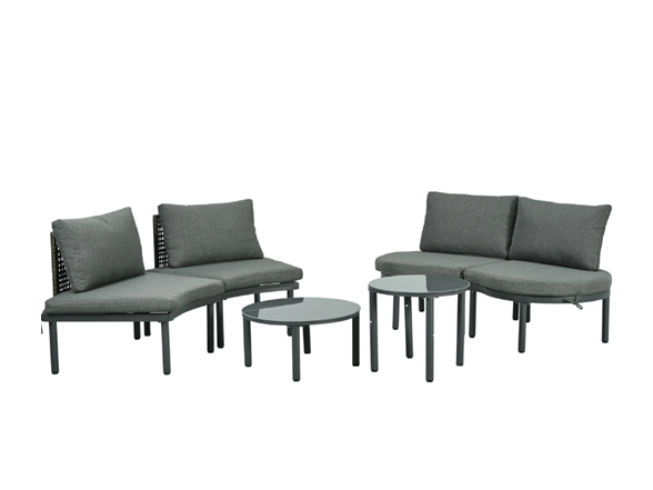 Latitude Run 6pc Patio Set w/ Dual Tables -Choose Color