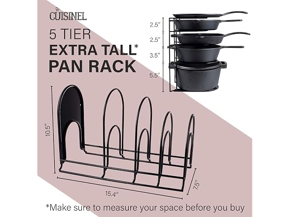 Cuisinel 5-Tier Pots & Pans Organizer XL