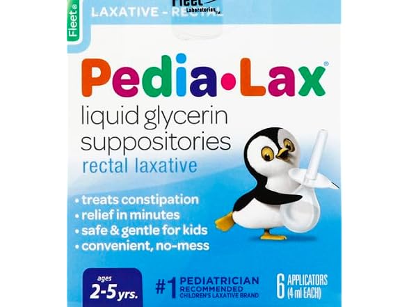 Fleet Pedia Lax Glycerin Supplements 6ct