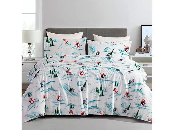 Elegant Comfort Velvet Plush Flannel Sheet Set Full