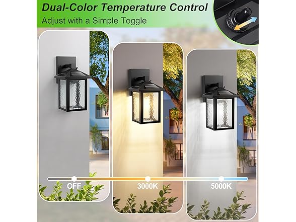 BesLowe Solar Wall Lights Outdoor 2-Pack