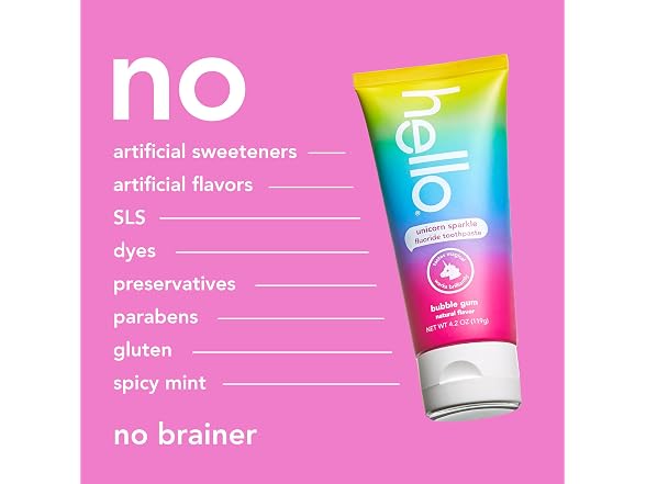 Hello Unicorn Sparkle Kids Toothpaste Fluoride