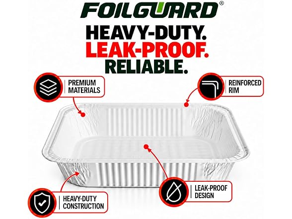 FoilGuard Half Size Deep Aluminum Pans