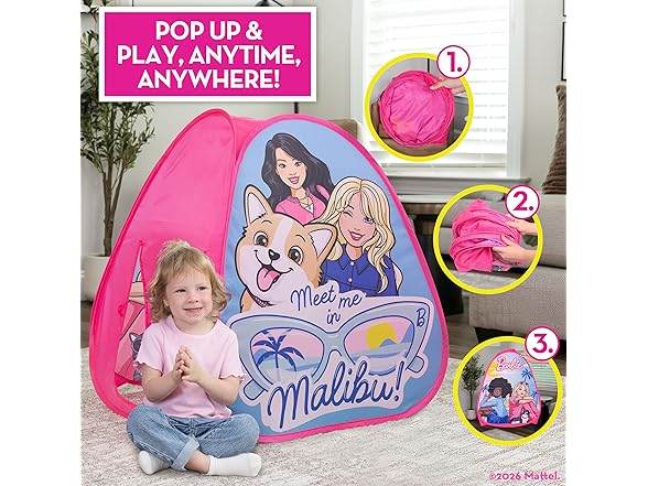 Barbie™ Malibu Pop Up Play Tent for Kids