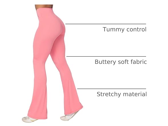 Sunzel Flare Leggings 32in L Bubble Pink
