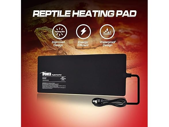 iPower 8 by 18-Inch 24W Reptile Heat Mat