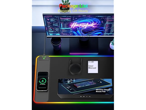 abc.mat Wireless Charging Mouse Pad