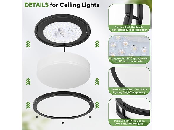 TOBUSA B0CJJKR5GY 2-Pack Ceiling Light Fixture