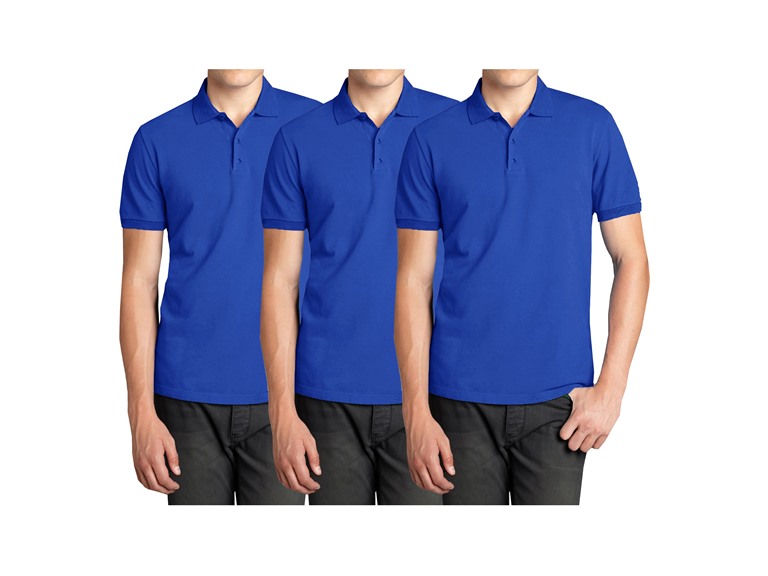 Men's 3-Pack Short Sleeve Pique Polo 
