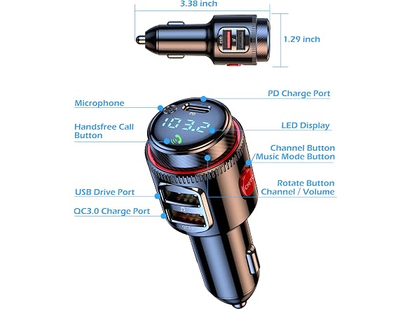 LIHAN Bluetooth Car Adapter