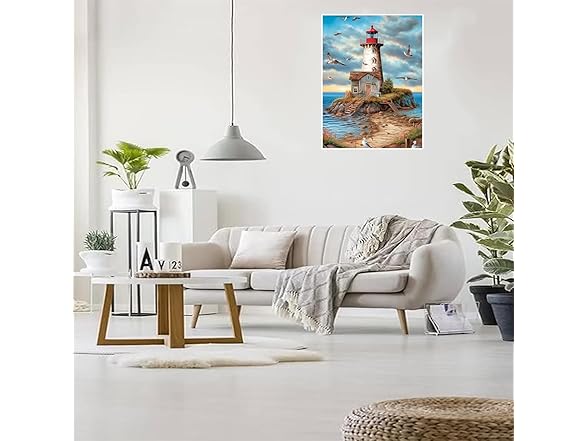 HMDIIMGE Lighthouse Diamond Painting