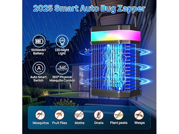 Fluencara 3-in1 Rechargeable Bug Zapper