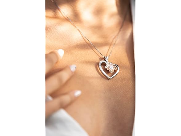 Kari Luxe Plated Flower Heart Necklace