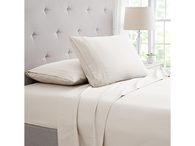 Bamboo 4 Piece 1800 Count Luxury 3-Line Embroidered Sheet Sets
