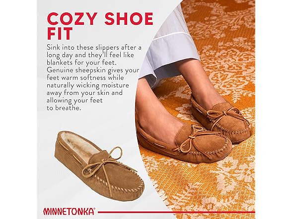 Minnetonka Women's Sheepskin Soft Leathe