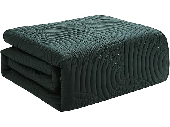 VCNY Home - Full/Queen Green Quilt Set