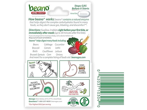 Beano Beano Food Enzyme, 30ct