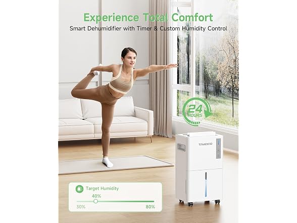 Trazico 1500 Sq.ft Dehumidifier White