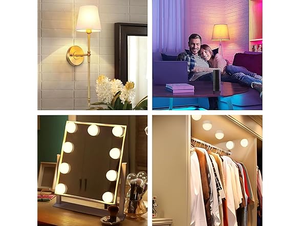 Rechargeable Battery Operated Light Bulb, 4 Pack