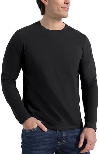 2 Pack Men's Long Sleeve Crew Neck Tee
