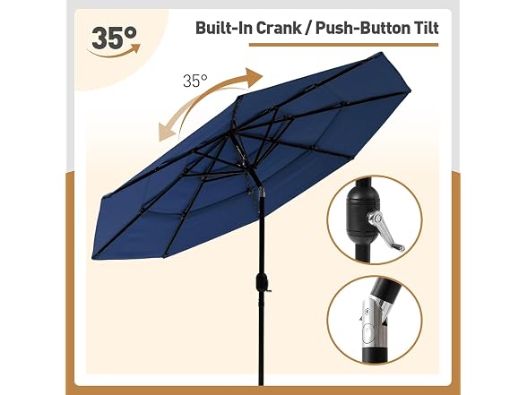 COSIEST 9FT 3 Tiers LED Patio Umbrella - Gallery 5