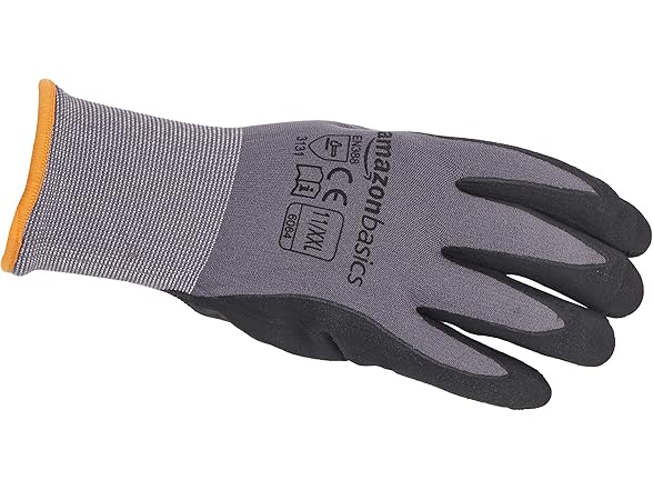 Amazon Basics Micro-Foam Nitrile Coated Work Gloves