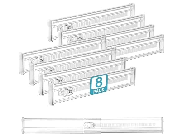 Vtopmart Expandable Drawer Dividers, 8 Pack