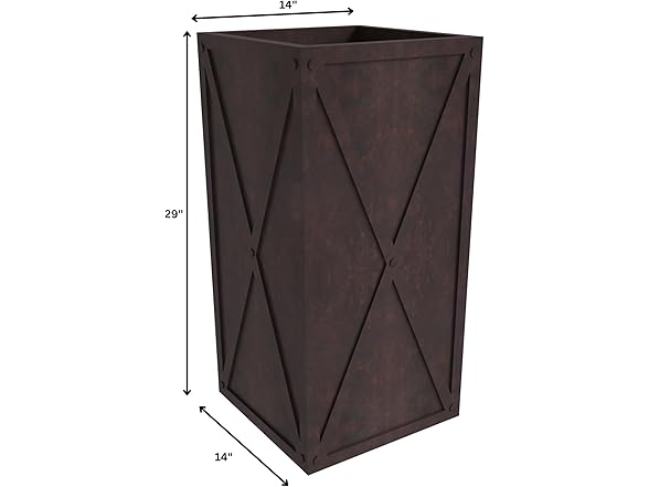 LeisureMod PP29BR Papyrus Planter Brown