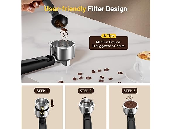 KEENSTAR Espresso Machine with Milk Tank