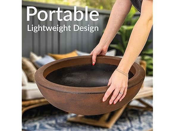 Sunnydaze Percival 20.75" Shallow Outdoor Planter Bowl