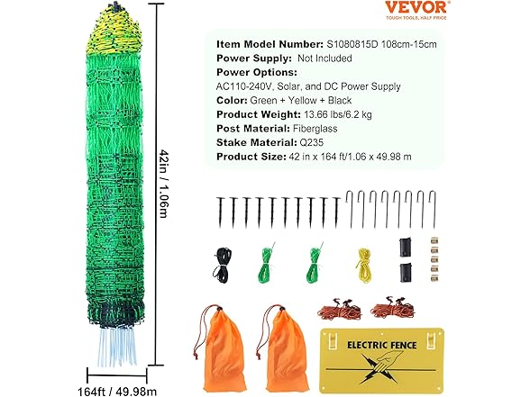 VEVOR Electric Fence Netting