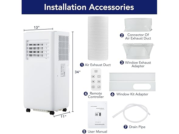 GarveeHome Portable 8000 BTU AC