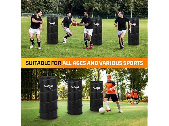 Yes4All Black Pop Up Defender Youth Training Equipment