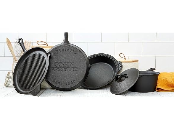 Dwell Six John Wayne Cast Iron Cookware 10.25" Pan