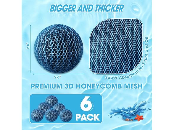 MTWEAR Hot Tub Scum Absorber 6-Pack